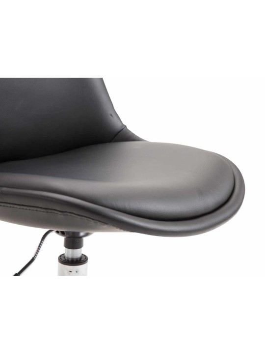 Set 4 scaune de sufragerie Maverick C imitatie piele, negru