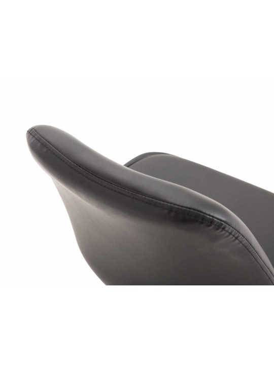 Set 4 scaune de sufragerie Maverick B imitatie piele, negru