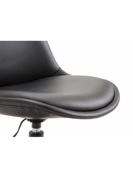 Set 4 scaune de sufragerie Maverick B imitatie piele, negru