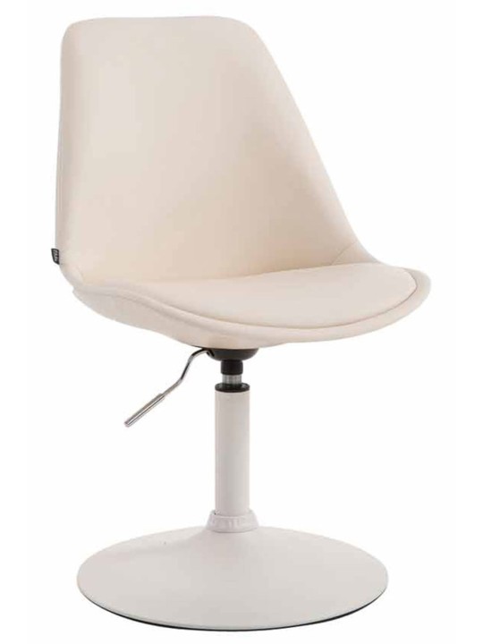 Set 4 scaune de sufragerie Maverick W imitatie piele, crem