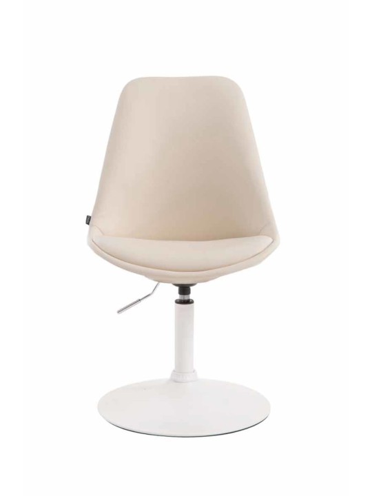 Set 4 scaune de sufragerie Maverick W imitatie piele, crem