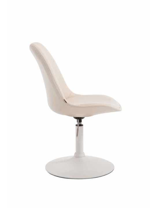 Set 4 scaune de sufragerie Maverick W imitatie piele, crem