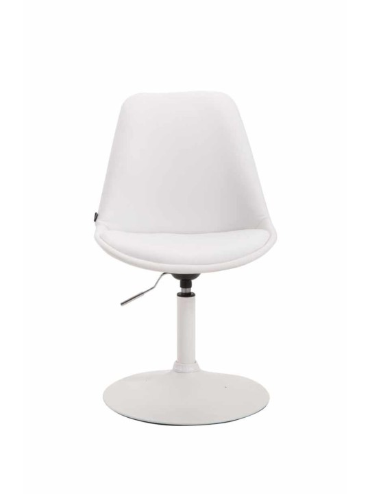 Set 4 scaune de sufragerie Maverick W imitatie piele, alb