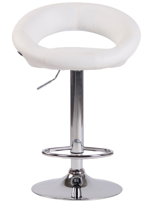 Set 2 taburete de bar Olinda imitatie piele crom, alb Set 2 taburete de bar Olinda imitatie piele crom, alb
