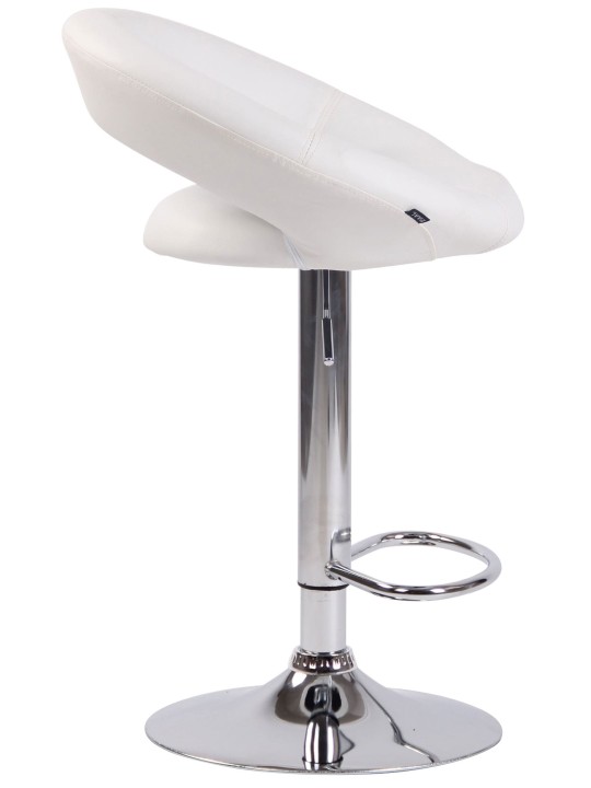 Set 2 taburete de bar Olinda imitatie piele crom, alb Set 2 taburete de bar Olinda imitatie piele crom, alb