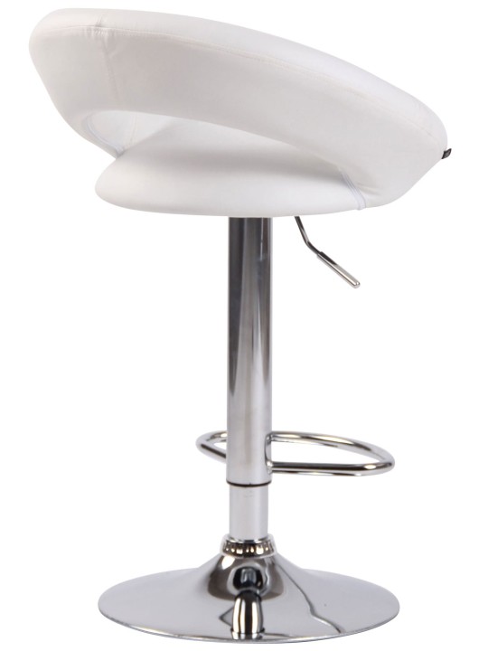 Set 2 taburete de bar Olinda imitatie piele crom, alb Set 2 taburete de bar Olinda imitatie piele crom, alb