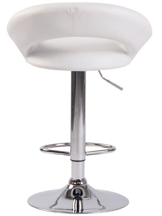 Set 2 taburete de bar Olinda imitatie piele crom, alb Set 2 taburete de bar Olinda imitatie piele crom, alb