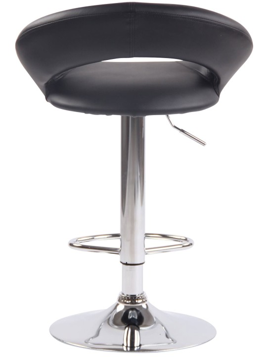 Set 2 taburete de bar Olinda imitatie piele crom, negru