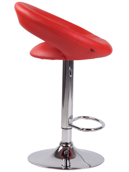Set 2 taburete de bar Olinda imitatie piele crom, roșu Set 2 taburete de bar Olinda imitatie piele crom, roșu