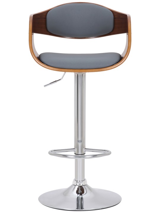 Set 2 scaune de bar Kingston C imitatie piele, nuc/gri Set 2 scaune de bar Kingston C imitatie piele, nuc/gri