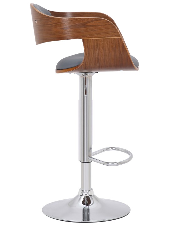 Set 2 scaune de bar Kingston C imitatie piele, nuc/gri Set 2 scaune de bar Kingston C imitatie piele, nuc/gri