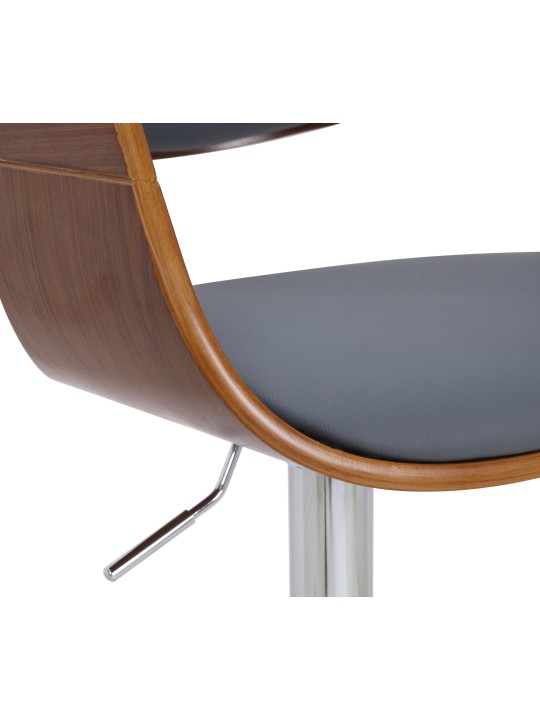 Set 2 scaune de bar Kingston C imitatie piele, nuc/gri Set 2 scaune de bar Kingston C imitatie piele, nuc/gri