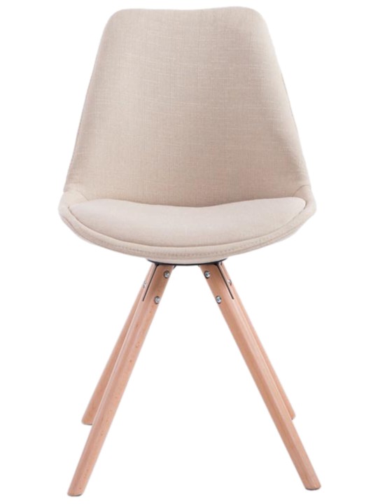 Set 4 Scaune Toulouse Fabric Natura Rotunde, crem