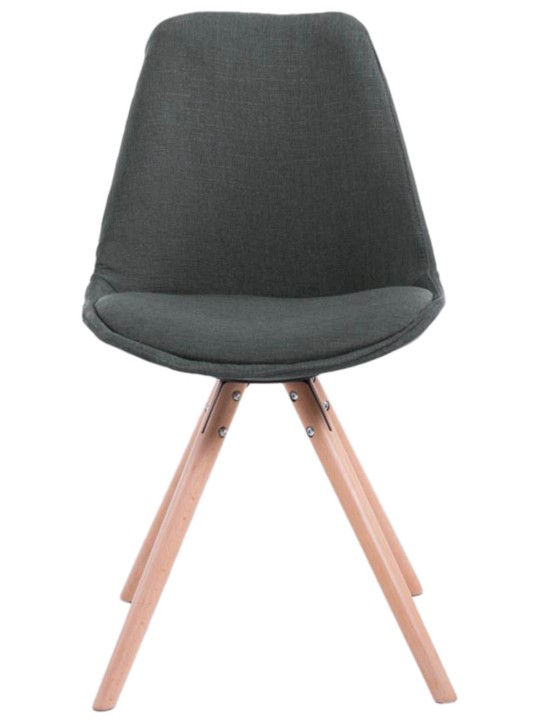 Set 4 Scaune Toulouse Fabric Natura Rotunde, gri închis