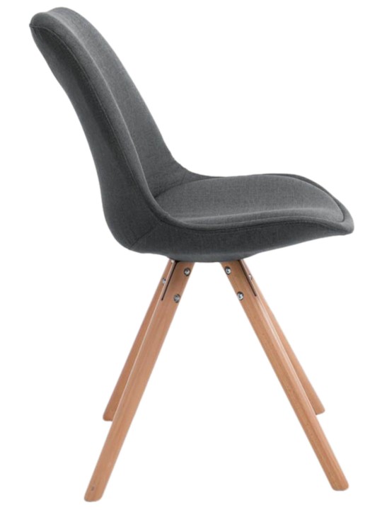 Set 4 Scaune Toulouse Fabric Natura Rotunde, gri închis