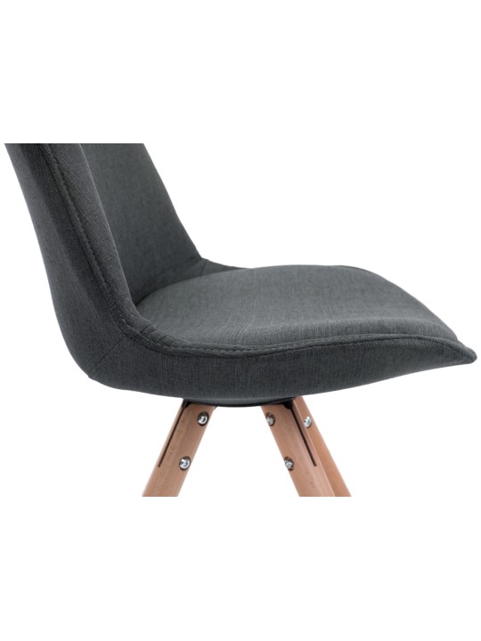 Set 4 Scaune Toulouse Fabric Natura Rotunde, gri închis