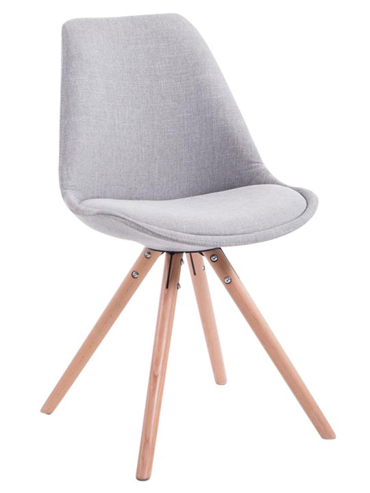 Set 4 Scaune Toulouse Fabric Natura Rotunde, gri