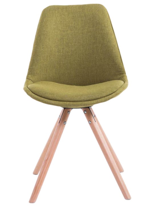 Set 4 Scaune Toulouse Fabric Natura Rotunde, verde