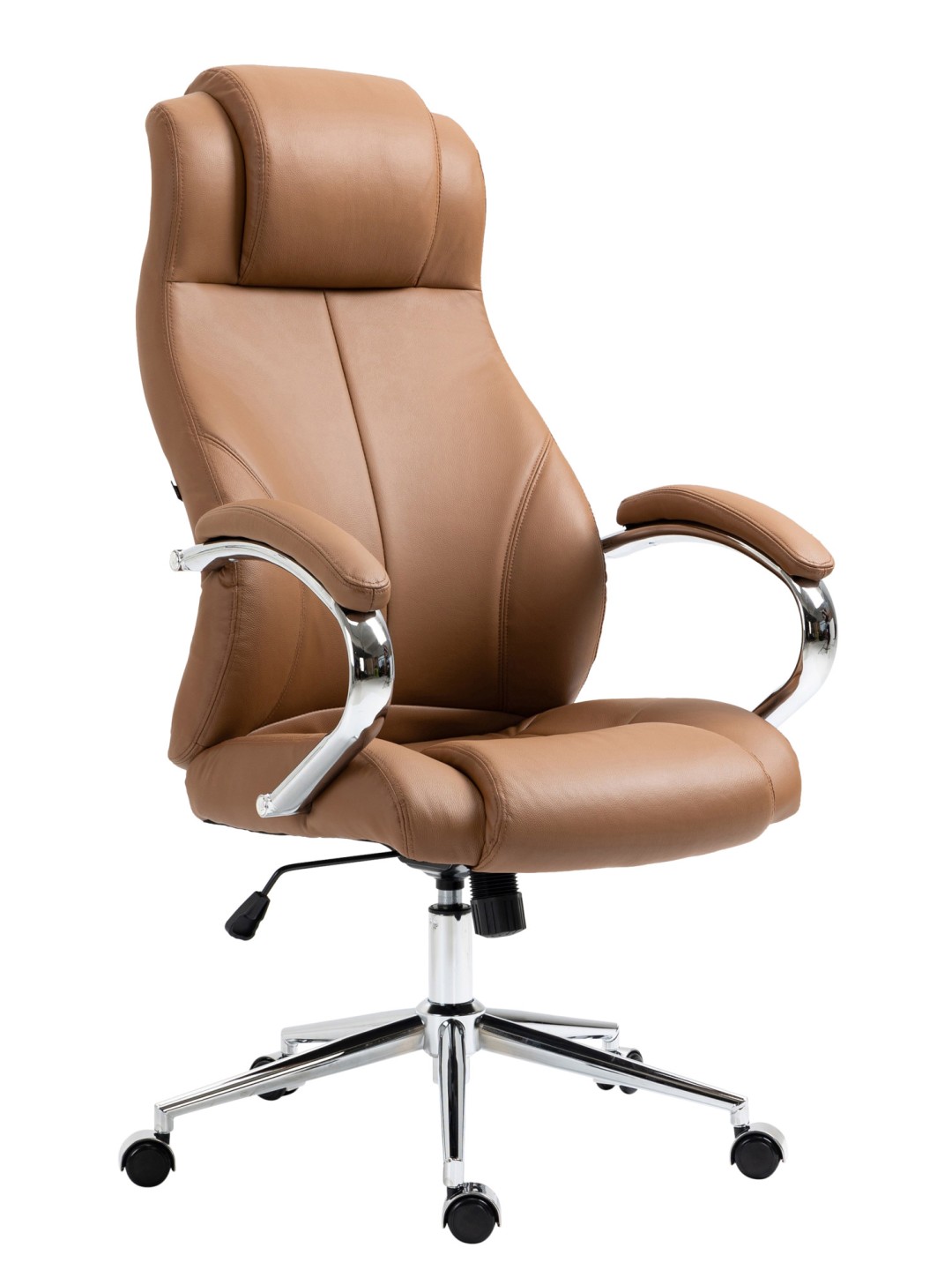 Scaun de birou Salford piele naturala, maro deschis