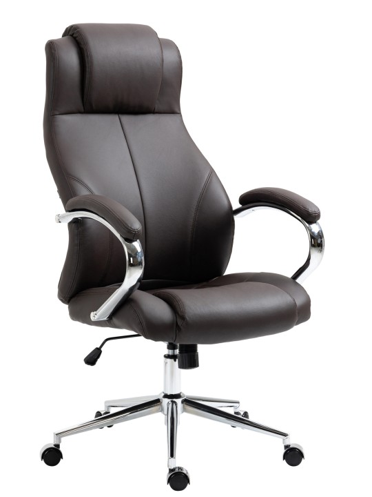 Scaun de birou Salford piele naturala, maro