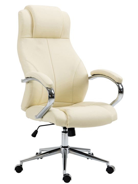 Scaun de birou Salford piele naturala, crem