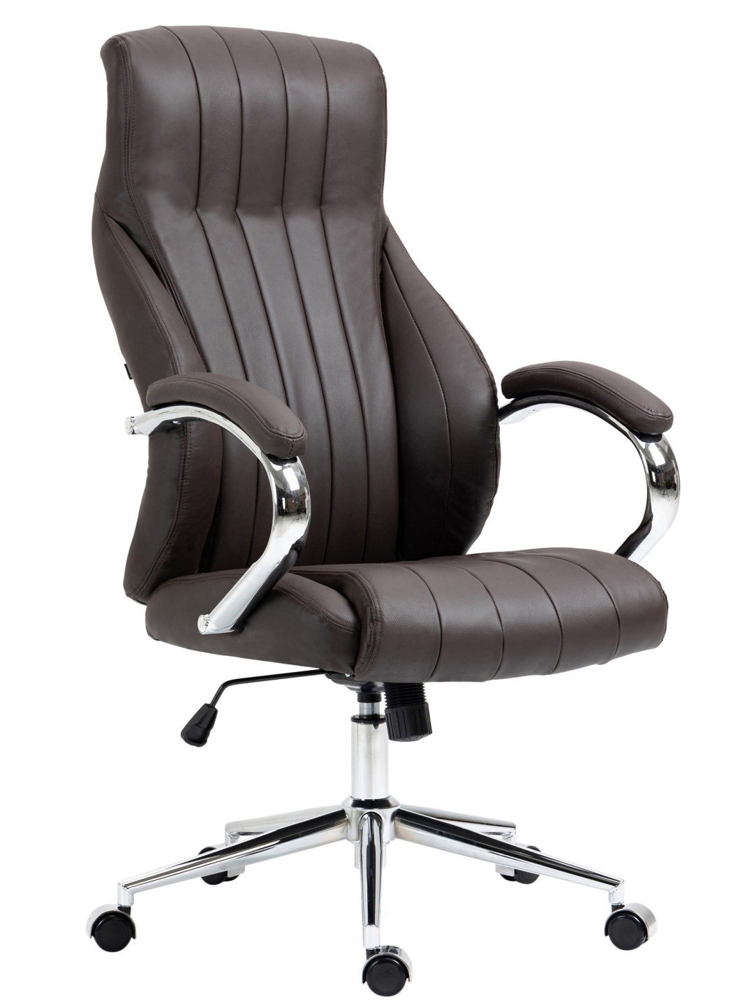 Scaun de birou Wigan piele naturala, maro