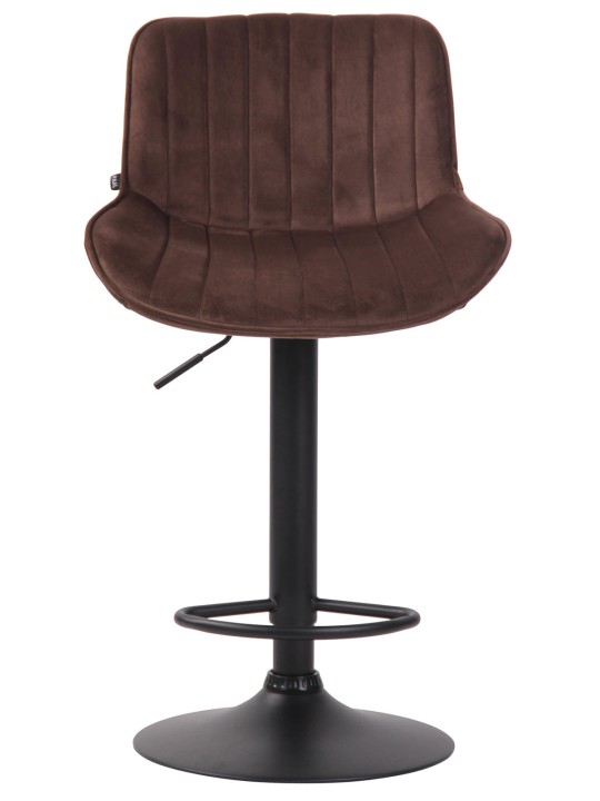Set 2 scaune de bar Lentini catifea, maro