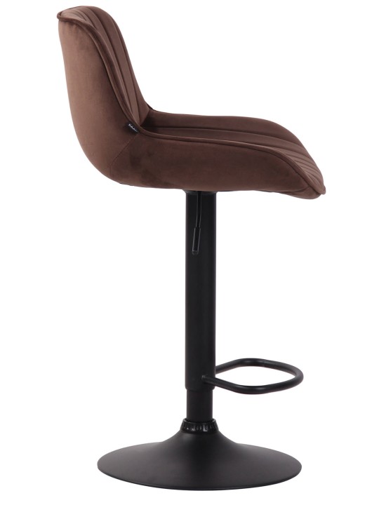 Set 2 scaune de bar Lentini catifea, maro