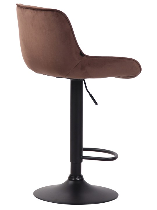 Set 2 scaune de bar Lentini catifea, maro