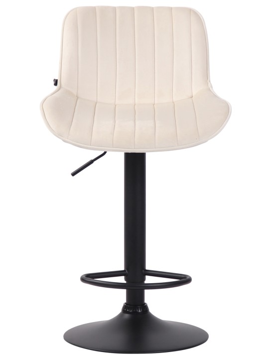 Set 2 scaune de bar Lentini catifea, crem
