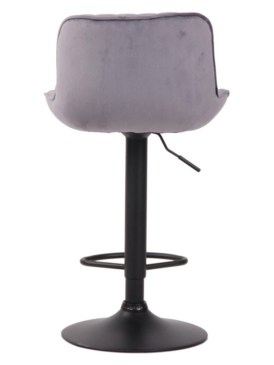 Set 2 scaune de bar Lentini catifea, gri închis