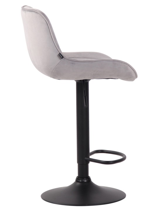 Set 2 scaune de bar Lentini catifea, gri Set 2 scaune de bar Lentini catifea, gri