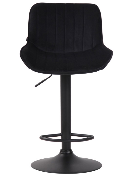 Set 2 scaune de bar Lentini catifea, negru Set 2 scaune de bar Lentini catifea, negru