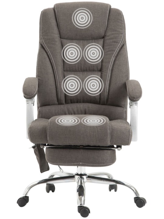 Scaun de birou tesatura Pacific cu functie de masaj, gri închis