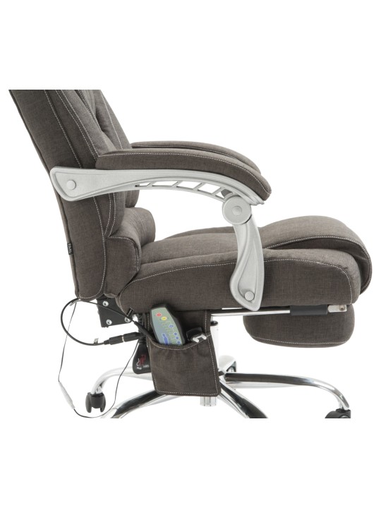 Scaun de birou tesatura Pacific cu functie de masaj, gri închis