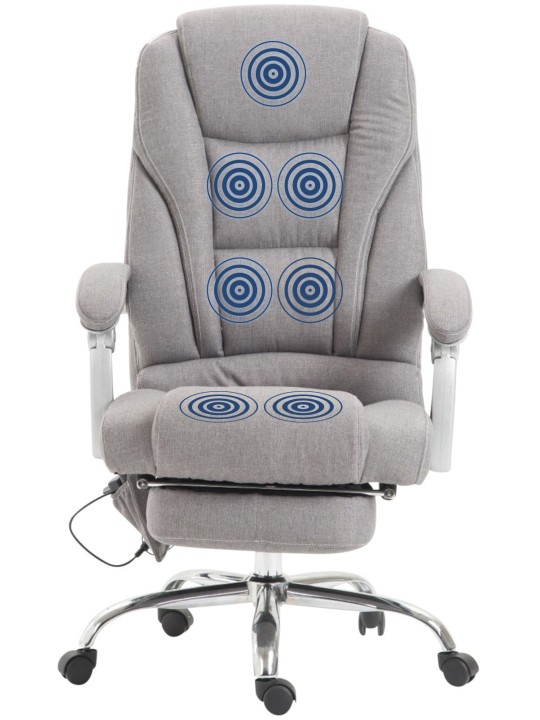 Scaun de birou tesatura Pacific cu functie de masaj, gri