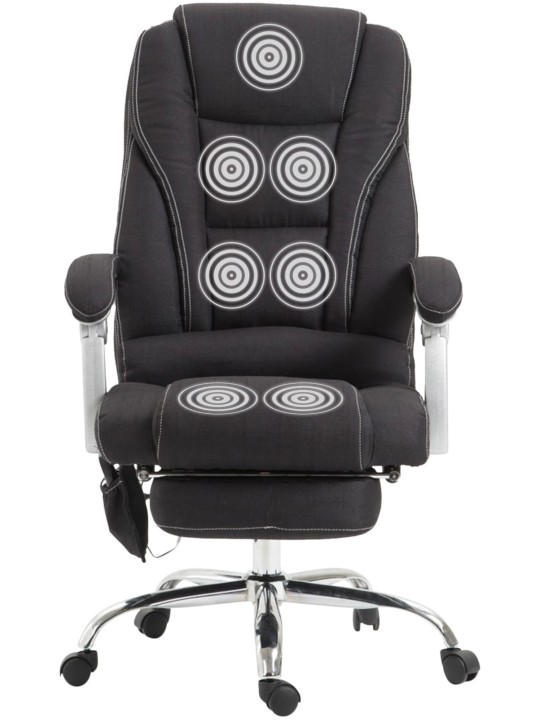 Scaun de birou tesatura Pacific cu functie de masaj, negru