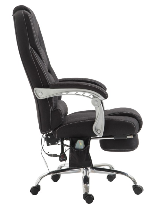 Scaun de birou tesatura Pacific cu functie de masaj, negru