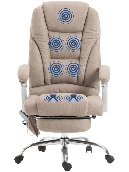 Scaun de birou tesatura Pacific cu functie de masaj, taupe