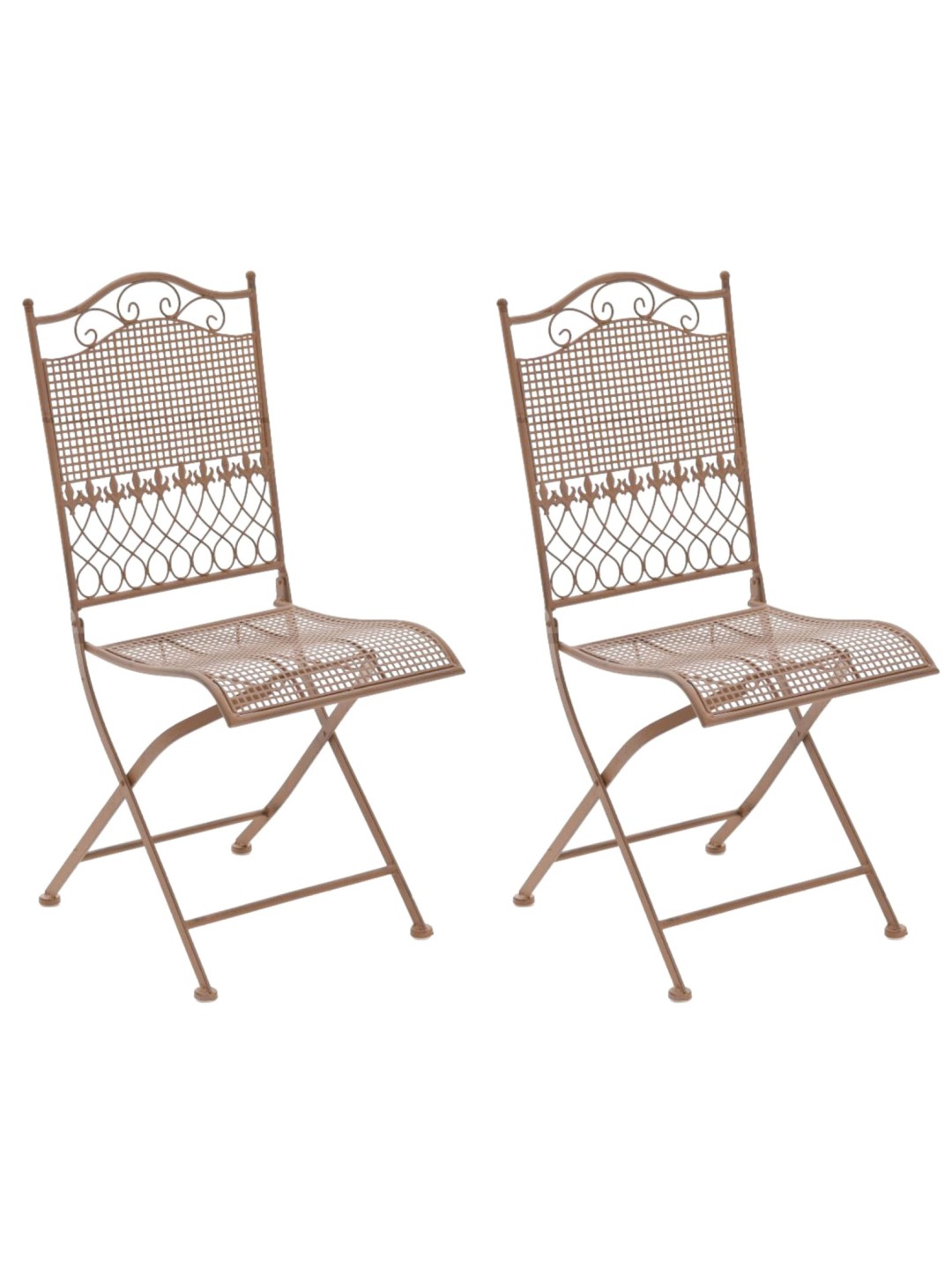 Set 2 scaune de gradina Kiran, maro antic