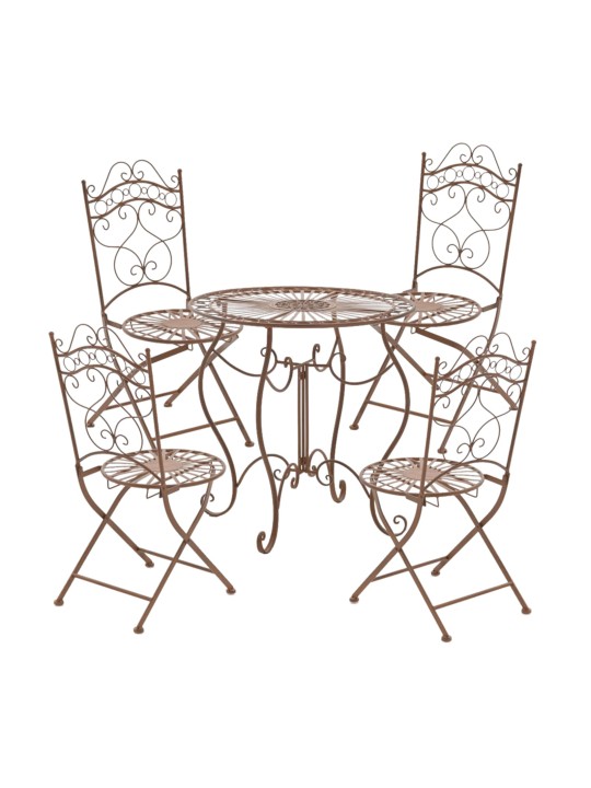 Set 2 scaune de gradina Kiran, maro antic