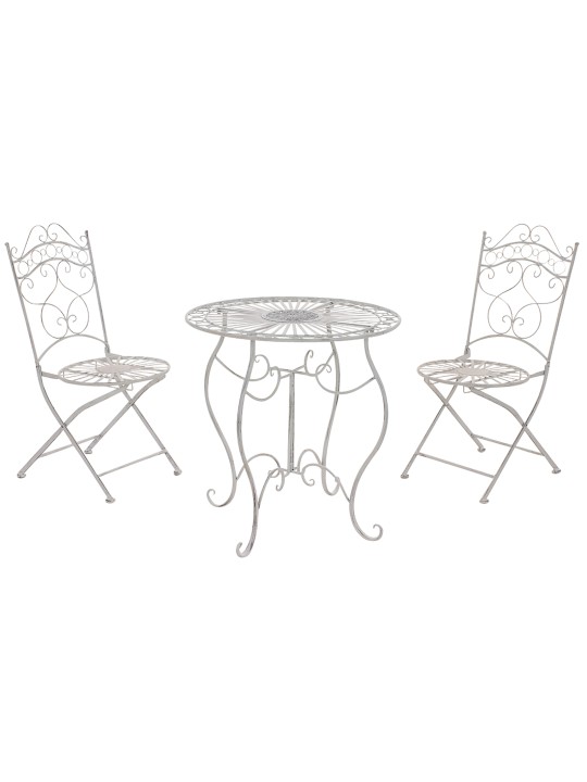 Grup de scaune Indra, alb antic