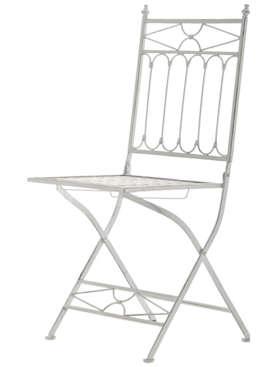 Set 2 scaune pliante Asina, alb antic Set 2 scaune pliante Asina, alb antic