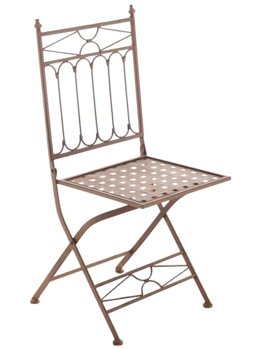 Set 2 scaune pliante Asina, maro antic