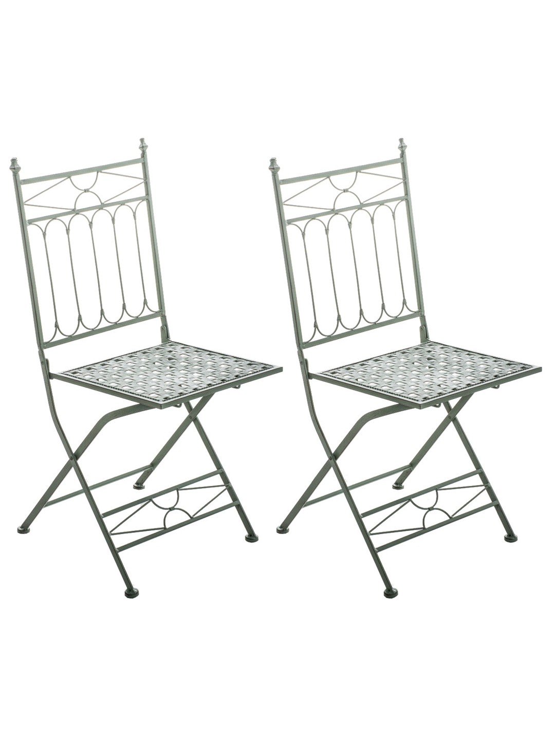 Set 2 scaune pliante Asina, verde antic