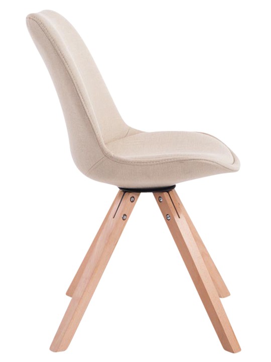 Set 4 scaune vizitator stofa Toulouse Square Natura, crem