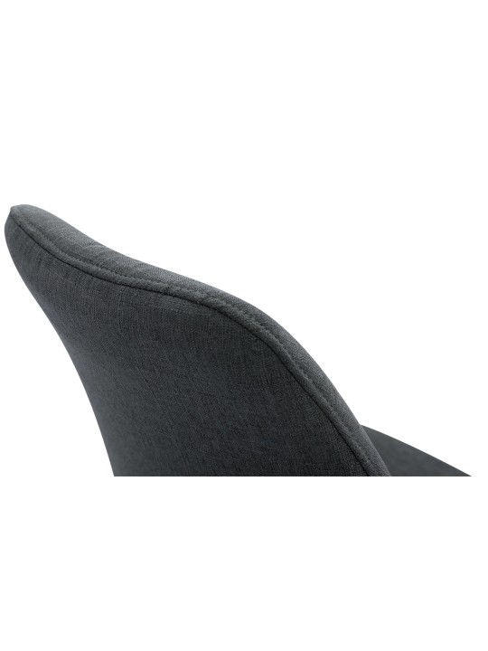 Set 4 scaune vizitator stofa Toulouse Square Natura, gri închis