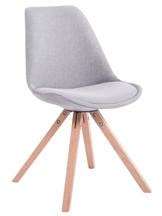 Set 4 scaune vizitator stofa Toulouse Square Natura, gri