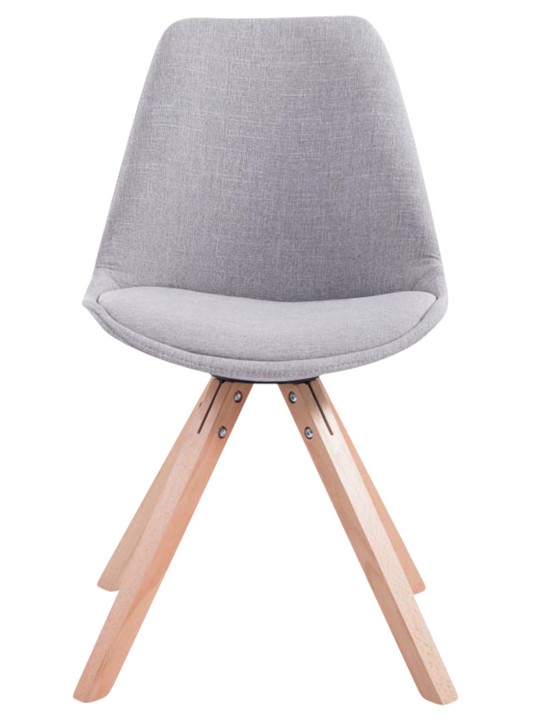 Set 4 scaune vizitator stofa Toulouse Square Natura, gri