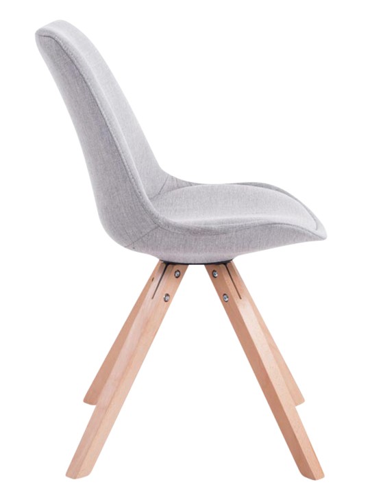 Set 4 scaune vizitator stofa Toulouse Square Natura, gri